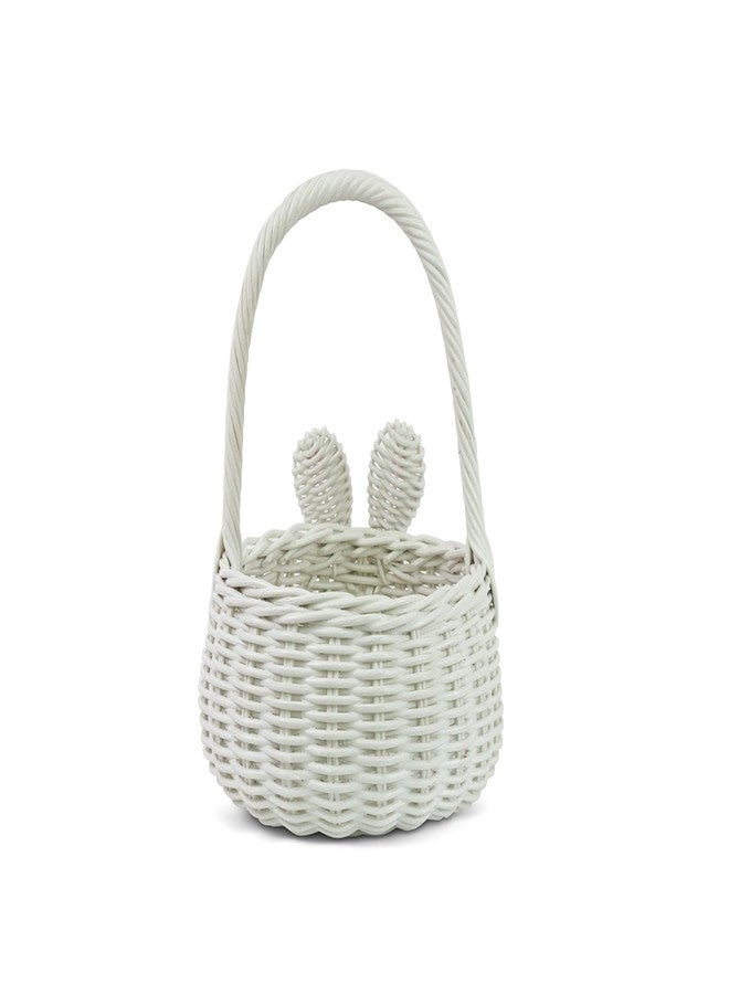 G6 COLLECTION Hand Woven Bunny Rattan Wedding Flower Girl Basket Decorative Bin Home Decor Organizer Cute Handmade Handcrafted Nursery Gift Animal Storage Decoration Easter Wicker Rabbit (Small) - Image 5